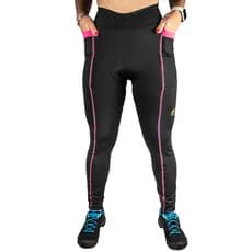 Calça Ciclista Feminina Forro Gel Bike Pazani Sport Pink