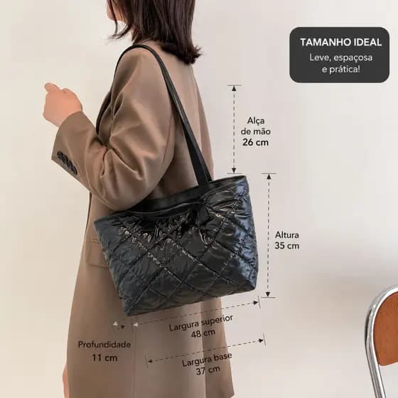 Bolsa Feminina Grande, Estilo Casual e Simples, Bolsa Comutadora de Grande Capacidade, Tote