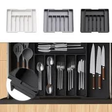 Organizador De Gavetas De Cozinha Organizador De Utensílios Ajustável Organizador De Gavetas De Talheres Para Garfos