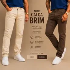 Calça Jeans Masculina Slim Premium Confortável Casual Azul Escuro Calça Jeans Masculina Moderna