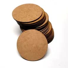 Bolachas Sousplat 8cm MDF Cru Natural Círculo Aplique Artesanato Decoração Enfeite Arte Criativos