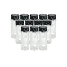 12 Potes 130ml Tempero Tampa Dosadora Dupla Decoração Condimentos Cozinha Multiuso Enfeite