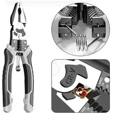 Alicate Universal Titanium Descascador Crimpador Ultra Forte Diagonal Corta E Decapa Fio Eletricista F18/B