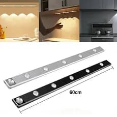 Luzes De Armário LED Ultra-Finas Sem Fio Magnéticas Multi-Funcionais Ajustáveis De 3 Cores Sensor Lâmpada-F9