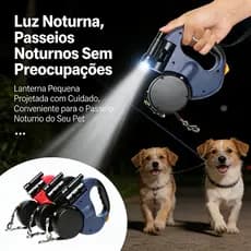 Coleira para dois cães/coleira para cachorro/Coleira Guia Retrátil 3 Metros Pets Cachorro Cães Gatos 360° Z17