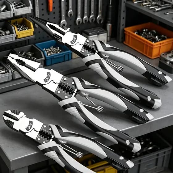Kit 3 Alicate Multifuncional Profissional -Corte Descascador e Crimpar Fios para Eletricistas, Crimpagem Ferramentas F18