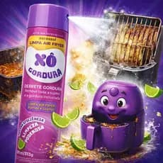 Limpa Air Fryer Xô Gordura Spray 400ml Remove Gordura Pesada