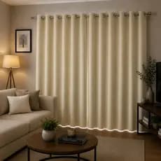 Cortina Blackout com ilhós 2,80m x 1,80m - bege Sala Quarto - Corta luz PVC