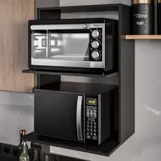 Suporte para Micro-ondas e Forno Suspenso Lauren BP Preto