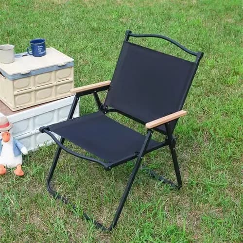 Cadeira Dobrável Bellavento™ Reforçada 120kBraços Madeira Camping Praia Pesca Jardim Diretor Sortida