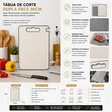 Tábua Corte 36cm Resistente Compacta Durável Uso Doméstico Cozinha Prática