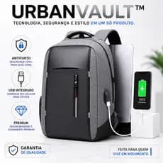 Mochila Antifurto Notebook USB Executiva Impermeável Reforçada Universitária Premium USB Sortida