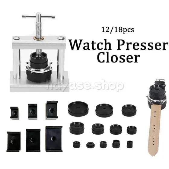 12/18pcs Watch Back Case Closer for Change Battery Professional Metal Helix of Rotation Presser Capper Repair Tool