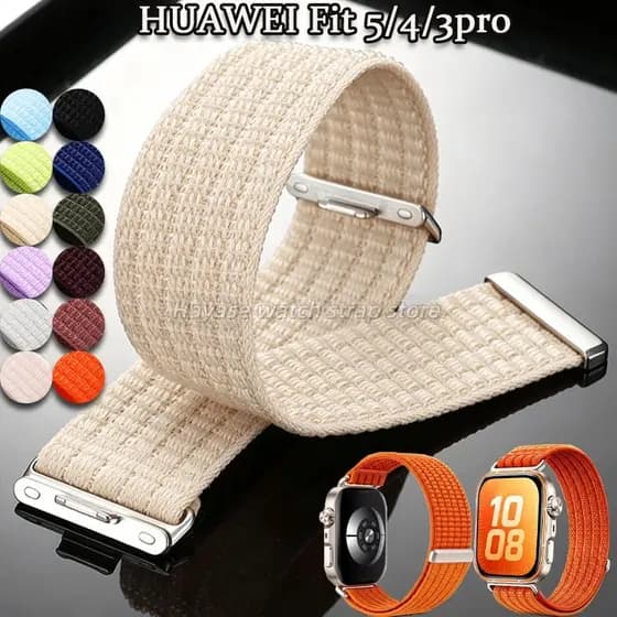Pulseira De Nylon Para HUAWEI Fit 5/4/3pro Relógio De Lona Elástica Masculina E Feminina Esportiva