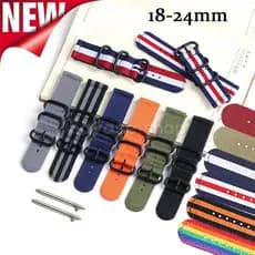 18/20/22/24mm Woven Nylon Watchband Military Fabric Quick Release Watch Strap Cotton Canvas banda de relógio presente