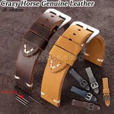 18-26mm Crazy Horse Pulseira De Couro Genuíno Relógio Vintage Para Substituição Das Mulheres Dos Homens Negócios Cinto D
