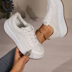 Moda feminina sapatos coloridos de sola grossa Casual Plus Size tênis