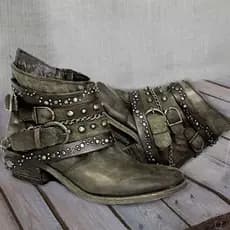 Estação independente europeu americano Cross-Border comércio exterior sapatos femininos 2020 outono inverno salto grosso