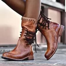 Botas curtas femininas Plus Size elegantes e antiderrapantes sapatos de couro impermeáveis