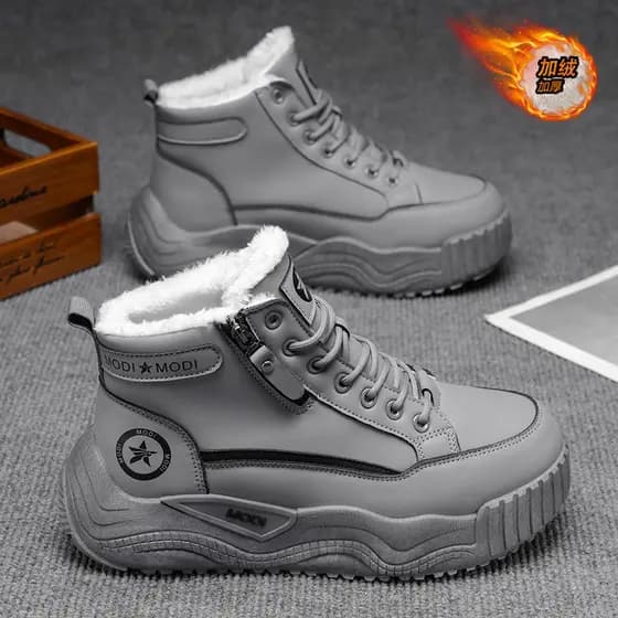 Botas de neve masculinas 2026 inverno venda quente forro anticongelante quente engrossado sapatos de algodão masculino i