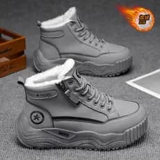 Botas de neve masculinas 2026 inverno venda quente forro anticongelante quente engrossado sapatos de algodão masculino i