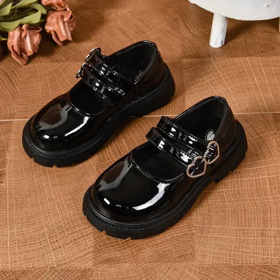 Sapatos de couro para meninas à prova d'água antiderrapante moda infantil sapatos de desempenho