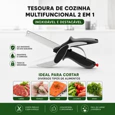 Tesoura Multiuso Para Cozinha Vintage Para Corte Alimentos Legumes Peixes Frangos Verdura