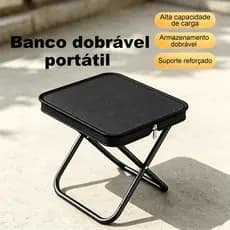 Cadeira dobrável de exterior Banqueta Dobrável de Alumínio para Camping com Bolsa Zíper