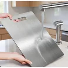 Tábua De Corte Profissional Em Aço Inoxidável 304, Tábua De Cozinha,Antimofo E Antibacteriano, Ferramenta De Cozinha