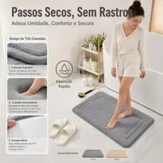 Tapete Banheiro Veludo Coral Estampado Super Absorvente Antiderrapante Tapete Porta Entrada Casa Simples 60cmx40cm
