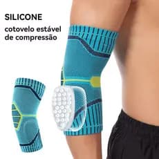 1 Peça Cotoveleira Elástica Ortopédica Compressão Ajustável Proteção Suporte Cotovelo Treino Fit Esporte