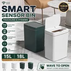 Lixeira Inteligente Recarregável de 18L com Sensor Automático, Sem Toque, com Tampa, Impermeável, à Prova de Odor, Compa