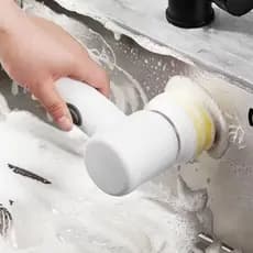 Escova de Limpeza Elétrica Multifuncional Sem Fio, Escova Mágica Portátil para Cozinha, Banheiro, Cantos de Vaso Sanitár