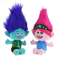 Boneca De Pelúcia Troll Band Together De 35 Cm-Brinquedo Para Cabelo Com Roupas