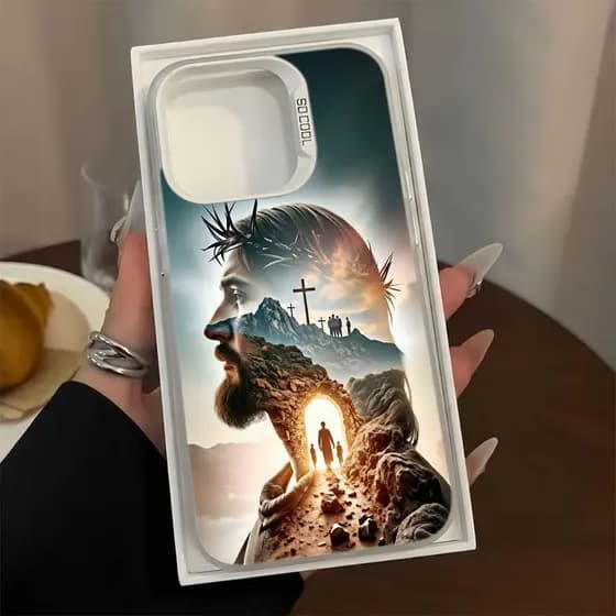 A cruz de Jesus na Bíblia Capa Para IPhone 17 13 12 11 Normal X XR XS 8 7 15 14 16 PRO MAX PLUS Air Capinha