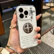 Medalha de São Bento Capinha Para IPhone 17 13 12 11 Normal X XR XS 8 7 15 14 16 PRO MAX PLUS Air Capa