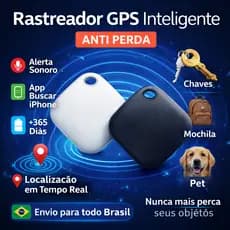 Localizador GPS Anti Perda Compatível com iPhone Rastreador para Chaves Carteira Mochila