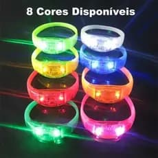 Até 50 pulseiras LED, ativadas por som, piscam quando a música toca, para casamentos, festas e cerimônias de formatura.