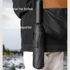 Guarda-Chuva Reforçado À Prova De Vento Automático Dobrável Compacto Portátil Viagem Sol