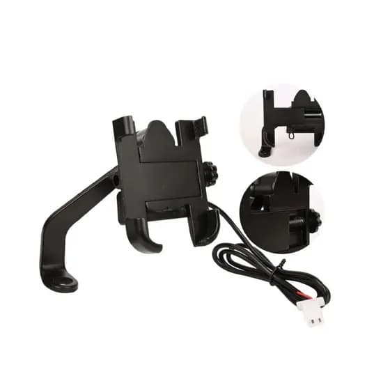 Suporte De Telefone Celular Com Carregador Apenas Para Espelho Retrovisor Moto kicool