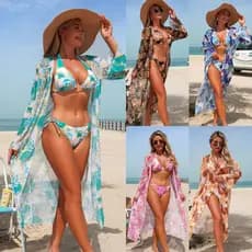 Moda gaze biquíni BIKINI maiô conjunto de três peças BIKINI maiô feminino