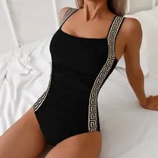 Novo estilo biquíni uma peça biquíni maiô costura maiô de uma peça feminino