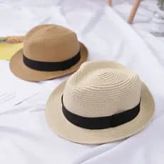 Verão crianças chapéu de palha chapéu de praia ao ar livre guarda-sol protetor solar chapéu de palha chapéu de praia cha