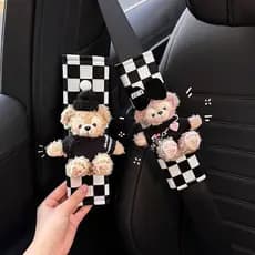 Bonito cinto de segurança do carro capa de ombro High-End sentir Shirley rosa decorações interiores do carro roupas Anti
