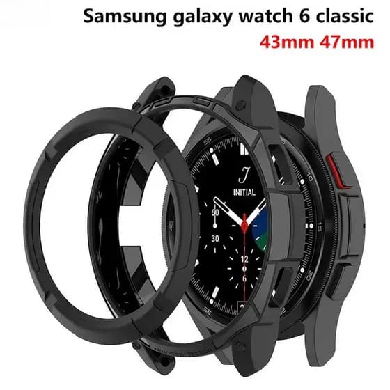 Capa Para Samsung Galaxy Watch 6 Classic 43mm 47mm Acessórios De Protetora De TPU