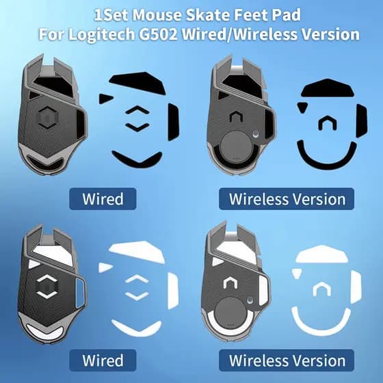 Mouse Skate Pés Almofada Para Logitech G502 Superlight Desliza Curva Borda Antiderrapante Pé Adesivos