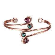 Senhoras e meninas usam pulseiras de cobre puro, pulseiras magnéticas irregulares ajustáveis, joias ajustáveis, modelo D