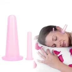 [Rhian] 2 Unidades Silicone Ventosas A Vácuo Para Massagem Facial , Pernas , Relaxamento De Braços , Cuidados De Saúde D