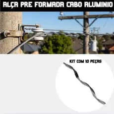 Kit 10 Alça Preformada 16mm² para Cabo Alumínio Instalação Elétrica