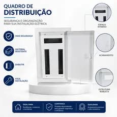 Quadro Distribuição Embutir Com Kit Trifásico com Barramento 32c Din 100a.